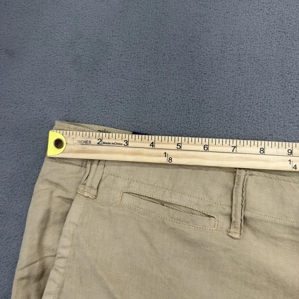 Polo Ralph Lauren Linen Blend Shorts Mens 56B RL Naval Tailors Khaki Brown 9